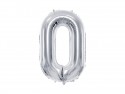 Ballon en aluminium Chiffre ''0'', 72cm, argent