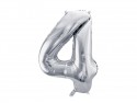 Ballon en aluminium Chiffre ''4'', 72cm, argent