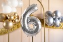 Ballon en aluminium Chiffre ''6'', 72cm, argent