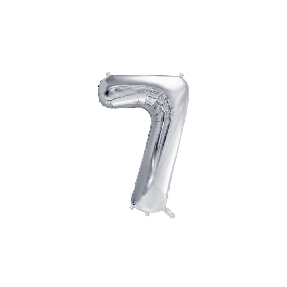 Ballon en aluminium Chiffre ''7'', 72cm, argent