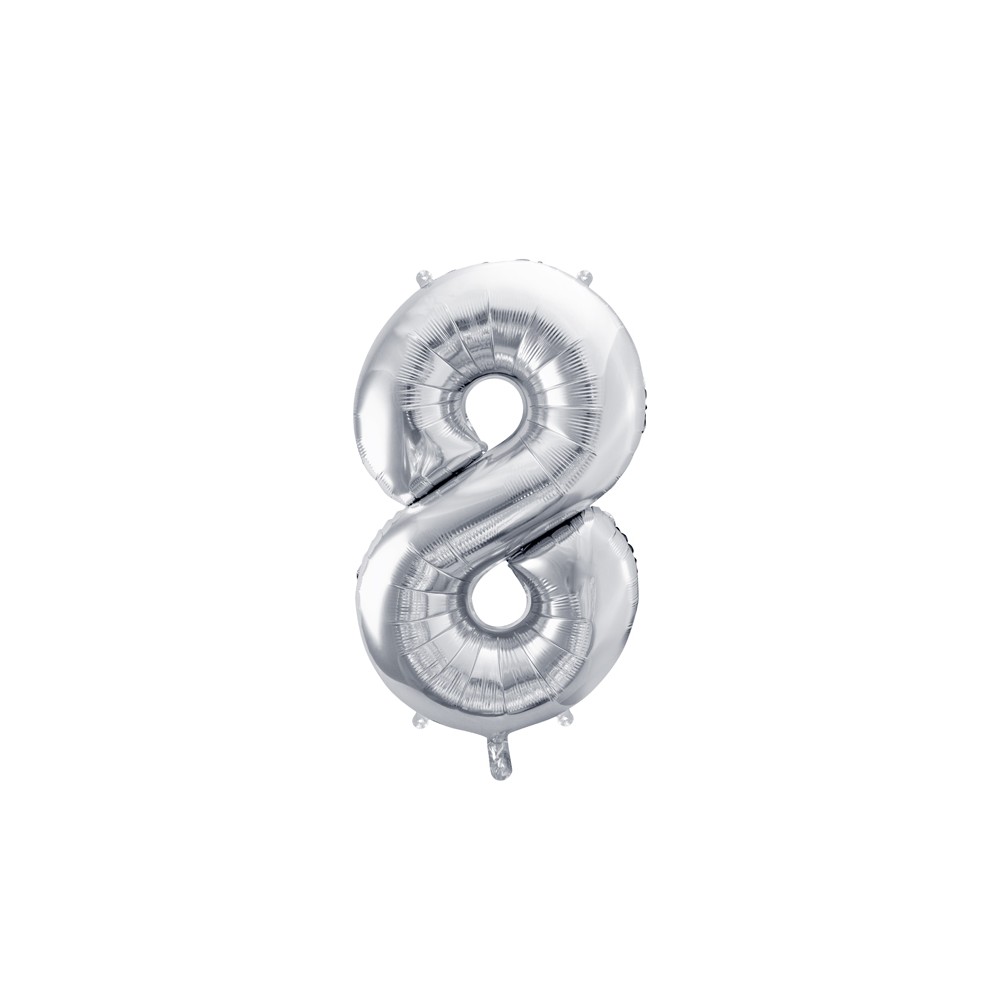 Ballon en aluminium Chiffre ''8'', 72cm, argent