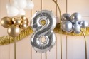 Ballon en aluminium Chiffre ''8'', 72cm, argent