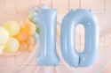 Ballon en aluminium Chiffre ''0'', 72cm, bleu clair