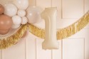 Ballon en aluminium Chiffre ''1'', 72cm, beige