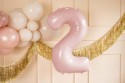 Ballon en aluminium Chiffre ''2'', 72cm, rose clair