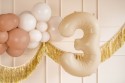 Ballon en aluminium Chiffre ''3'', 72cm, beige