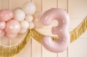 Ballon en aluminium Chiffre ''3'', 72cm, rose clair