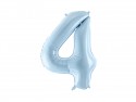 Ballon en aluminium Chiffre ''4'', 72cm, bleu clair