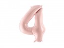 Ballon en aluminium Chiffre ''4'', 72cm, rose clair