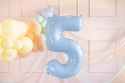 Ballon en aluminium Chiffre ''5'', 72cm, bleu clair