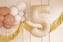Ballon en aluminium Chiffre ''5'', 72cm, beige