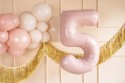 Ballon en aluminium Chiffre ''5'', 72cm, rose clair