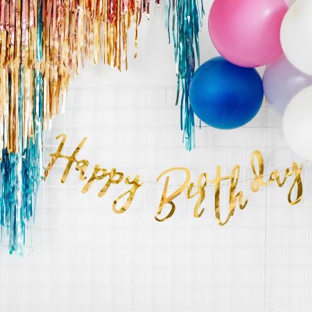Bannière Happy Birthday - or