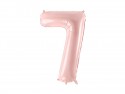 Ballon en aluminium Chiffre ''7'', 72cm, rose clair