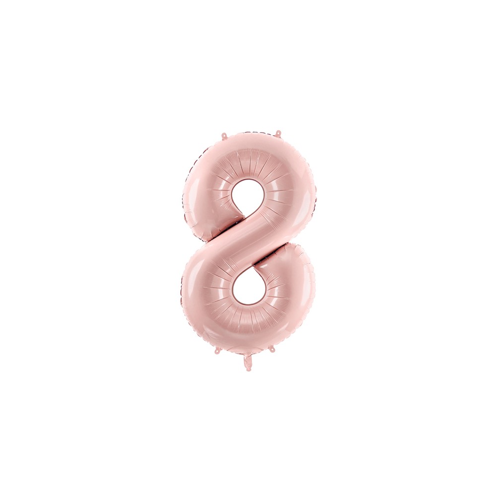 Ballon en aluminium Chiffre ''8'', 72cm, rose clair