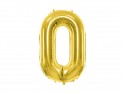Ballon en aluminium Chiffre ''0'', 72cm, or clair