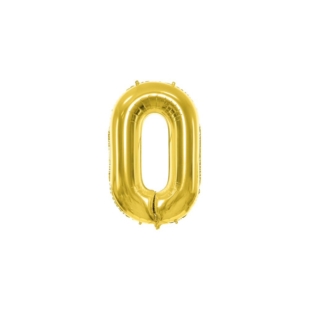 Ballon en aluminium Chiffre ''0'', 72cm, or clair