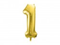 Ballon en aluminium Chiffre ''1'', 72cm, or clair