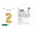 Ballon en aluminium Chiffre ''2'', 72cm, or clair