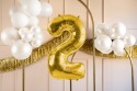 Ballon en aluminium Chiffre ''2'', 72cm, or clair