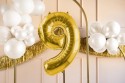 Ballon en aluminium Chiffre ''9'', 72cm, or clair