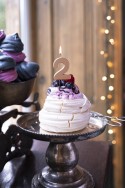 Bougie d'anniversaire Chiffre 2, or rose, 4.5cm