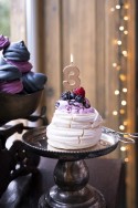 Bougie d'anniversaire Chiffre 3, or rose, 4.5cm