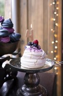 Bougie d'anniversaire Chiffre 4, or rose, 4.5cm