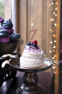 Bougie d'anniversaire Chiffre 7, or rose, 4.5cm