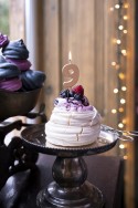 Bougie d'anniversaire Chiffre 9, or rose, 4.5cm