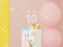 Bougie d'anniversaire Chiffre '0', confettis blancs, 5.5cm