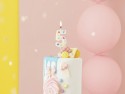 Bougie d'anniversaire Chiffre '5', confettis blancs, 5.5cm
