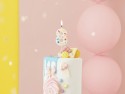 Bougie d'anniversaire Chiffre '8', confettis blancs, 5.5cm