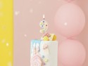 Bougie d'anniversaire Chiffre '9', confettis blancs, 5.5cm