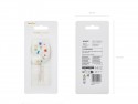 Bougie d'anniversaire Chiffre '9', confettis blancs, 5.5cm