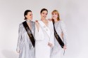 Écharpes Bride to be et Bride, noire et blanche