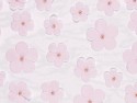 Chemin de table Fleurs, rose clair, 26 x 500 cm