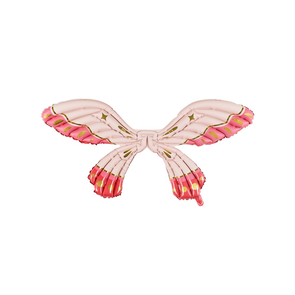 Ballon en foil Ailes de Papillon, rose mat, 102 x 50 cm