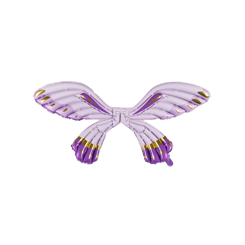 Ballon en foil Ailes de Papillon, violet mat, 102 x 50 cm
