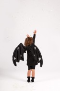 Ballon en foil Ailes de Chauve-souris, noir mat avec étoiles, 85 x 50 cm