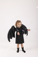 Ballon en foil Ailes de Chauve-souris, noir mat avec étoiles, 85 x 50 cm