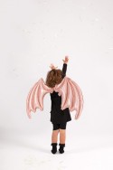 Ballon en foil Ailes de Chauve-souris, rose holographique, 85 x 50 cm