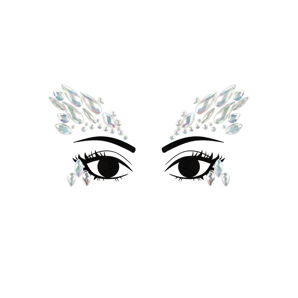 Cristaux Décoratifs pour Visage, Lumineux dans l'Obscurité, 14x8,5 cm
