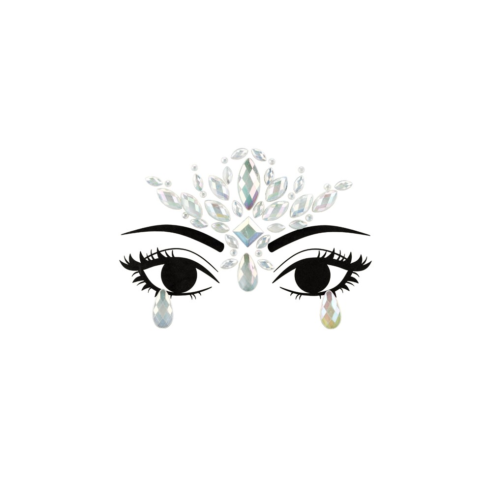 Cristaux Décoratifs pour Visage, Lumineux dans l'Obscurité, 9,5x8,5 cm