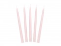 Bougie en forme de cône givré, rose sale, 24cm