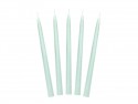 Bougie en forme de cône givré, sauge, 24cm