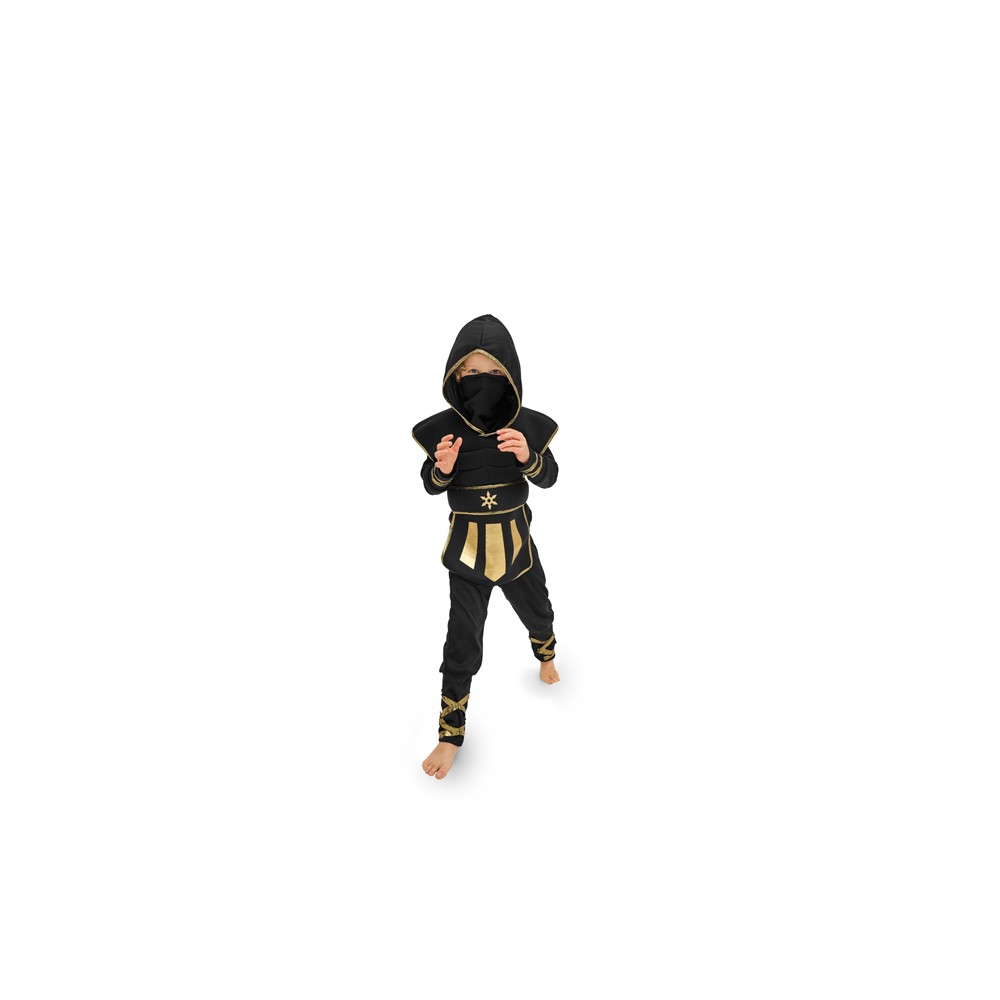Costume ninja, noir, taille 116-128 cm