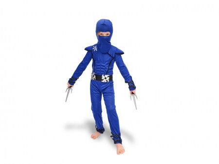 Costume ninja, bleu, taille...