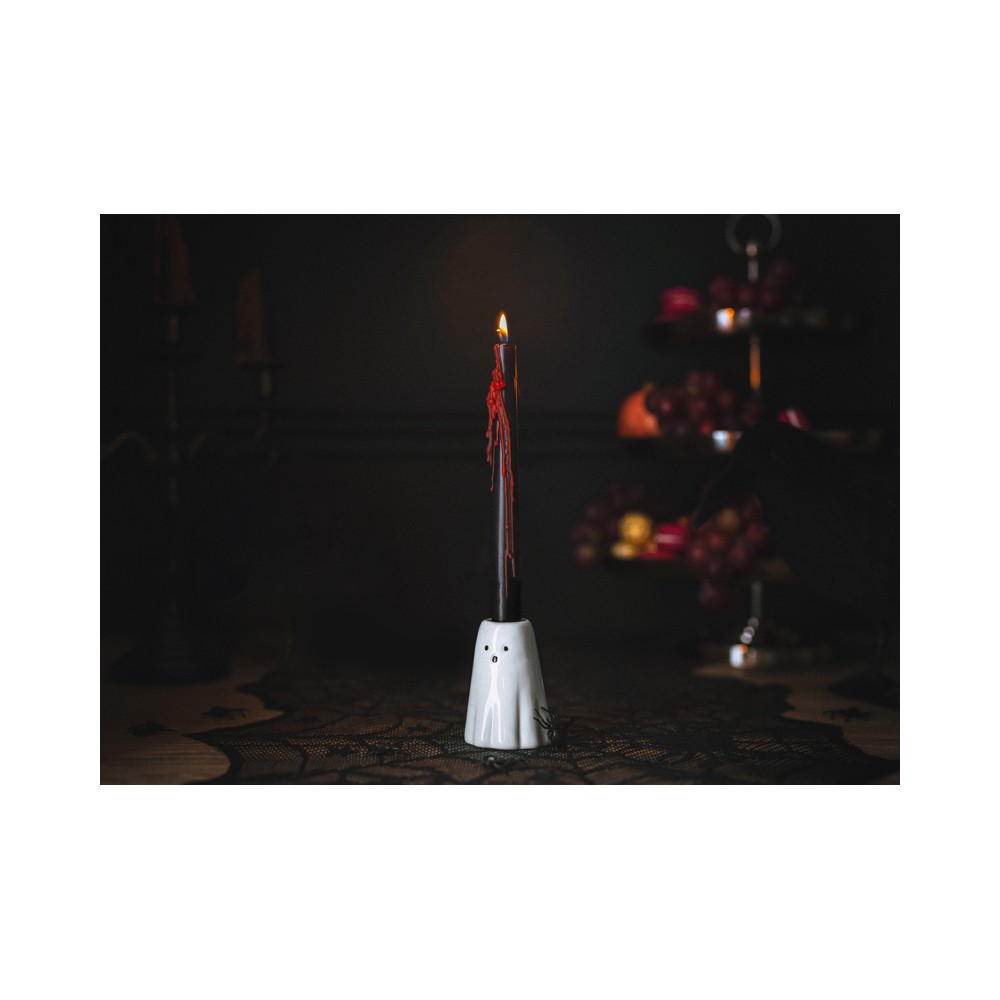 Bougeoir fantôme, blanc, 8cm