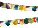 Guirlande Métallisée Cercles, Mélange de Couleurs, 2,2 m